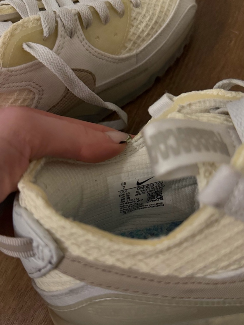Nike Women's Cream and Beige Mesh Sneakers - Picture 4 of 4